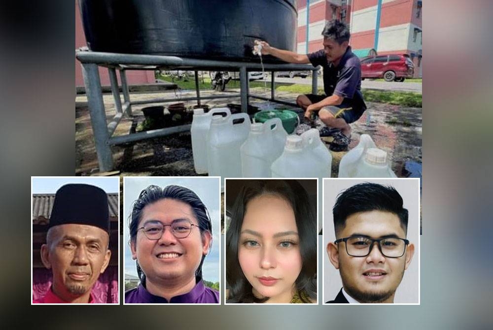Orang ramai diharap dapat menyimpan bekalan air sebagai persediaan menghadapi cuaca panas yang melampau dijangka bermula minggu depan. Gambar kecil dari kiri: Afzainizam Kastari, Nik Muhammad, Nor Flora Farisa, Muhammad Amir
