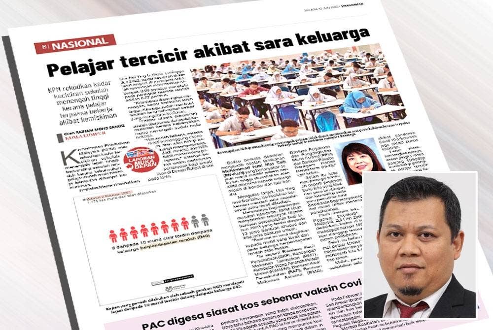 Laporan Sinar Harian pada 13 Jun lalu. Gambar kecil: Mohd Faisol