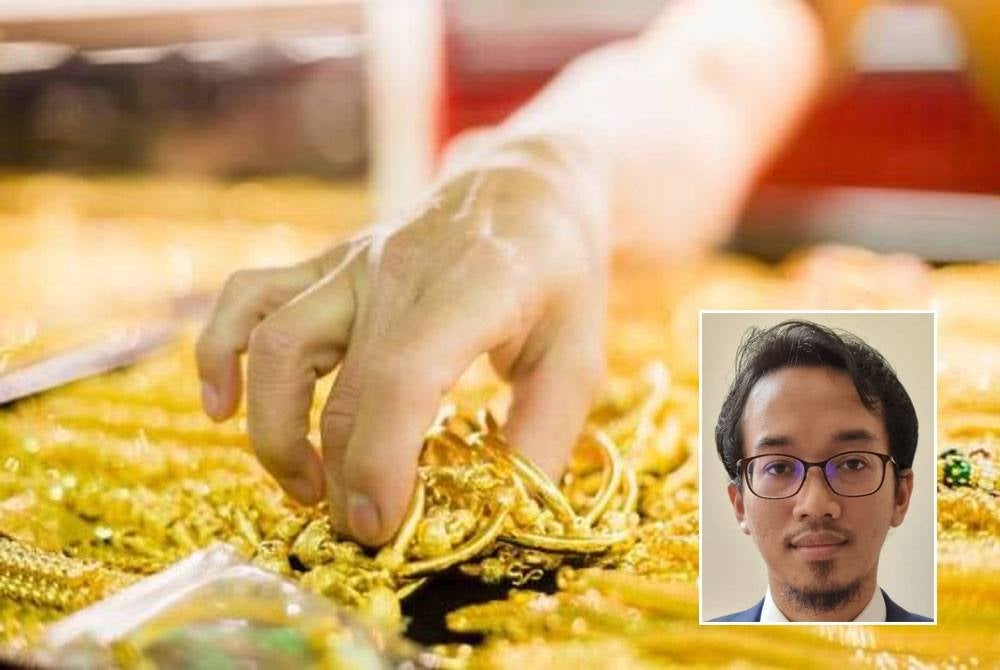 Harga emas di Malaysia masih kekal di paras tinggi dengan peningkatan 10 peratus berbanding awal tahun 2023. - Foto 123RF (Gambar kecil: Nik Mohd Haniff)