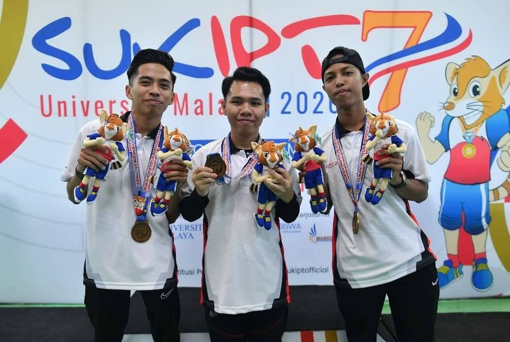  Trio Muhammad Azman Ridzuan, Iman Syahmi Azidi dan Mustaqim Hanif. Foto SUKIPT