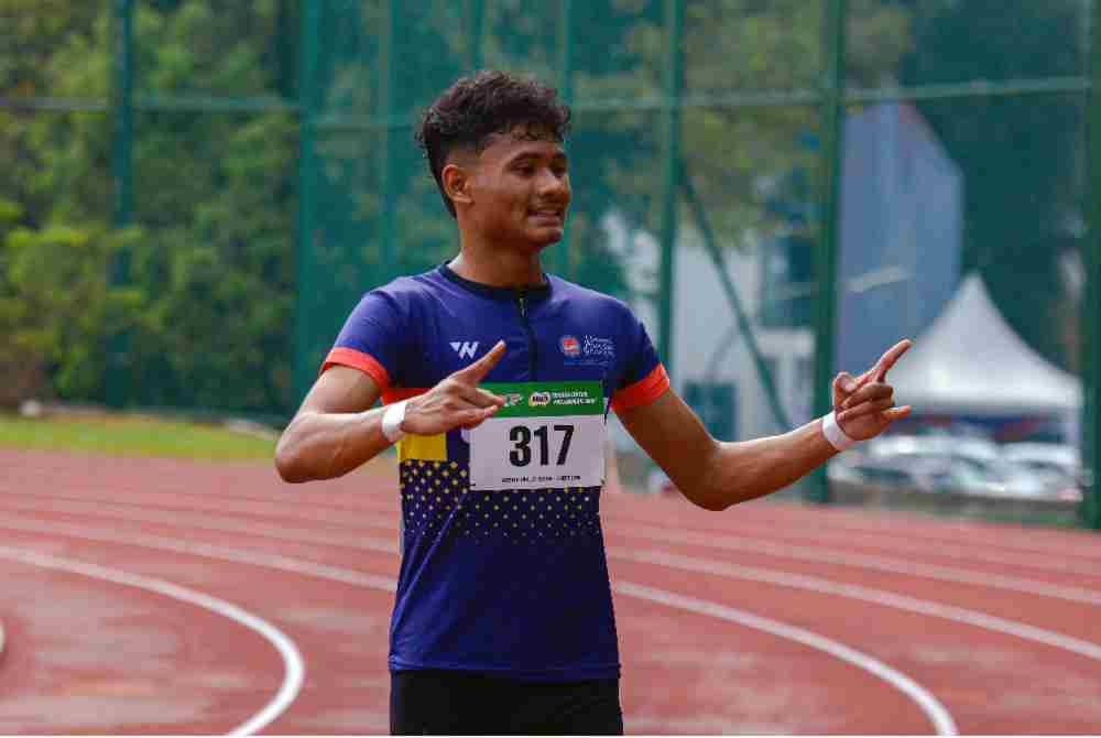 Danish unggul menguasai kedua-dua acara pecut 100m dan 200m SUKIPT 2026. Foto Bernama