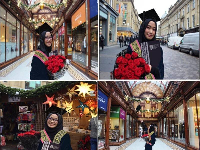 Jubah dan selempang merah jambu yang diedit sebelum dimuat naik ke dalam laman sosial menjadi tular di Twitter.