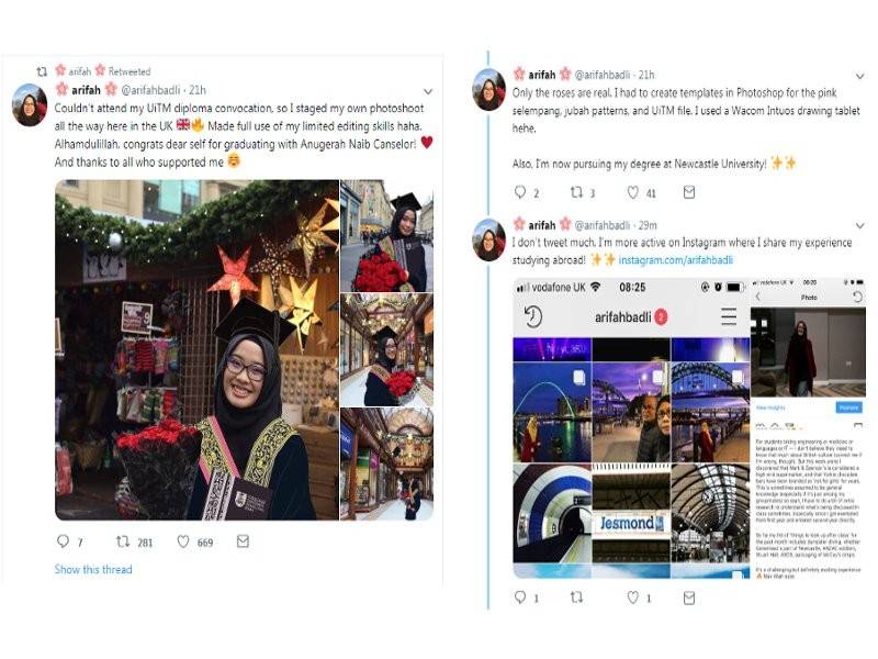 Status yang dimuatnaik oleh Arifah Husna Badlishah menjadi tular di kalangan netizen