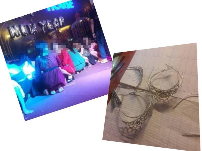 Antara mahkota yang disediakan kepada pelanggan untuk dibeli dan diberikan kepda pelayan wanita.