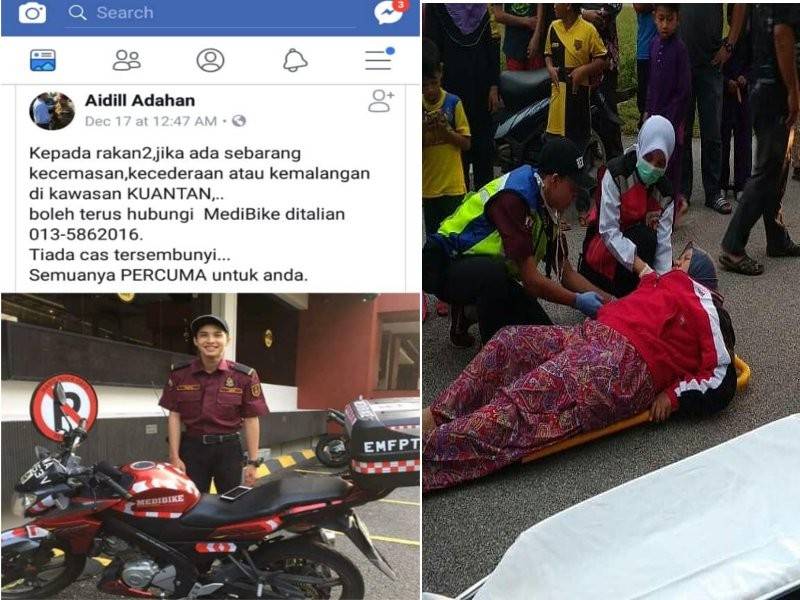 Muhammad Taufiq menunggang MekiBike bagi membantu warga Kuantan yang menghadapi kecederaan, kemalangan dan sebagainya.