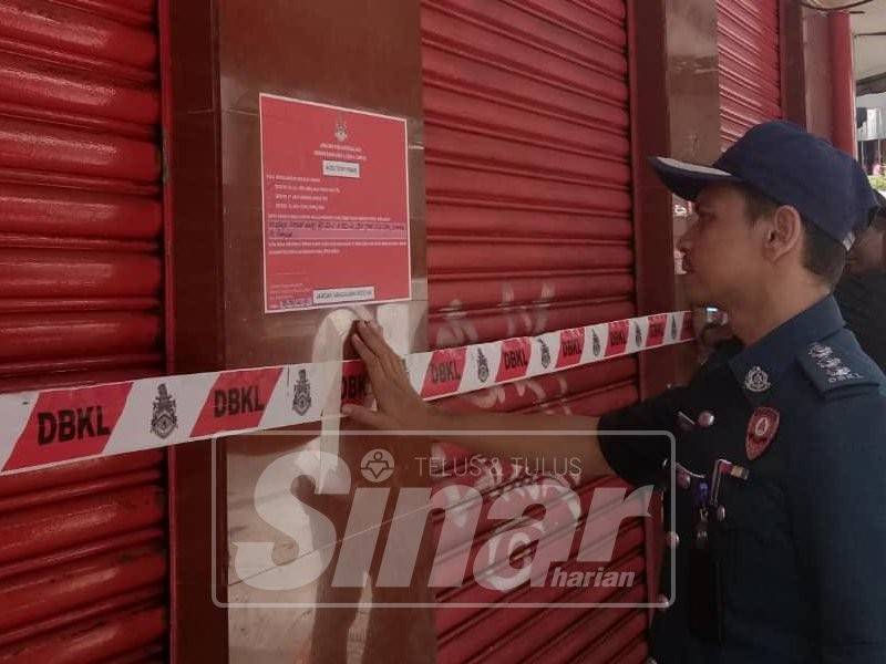 Tindakan sita diambil serta merta dalam operasi dijalankan DBKL semalam.
