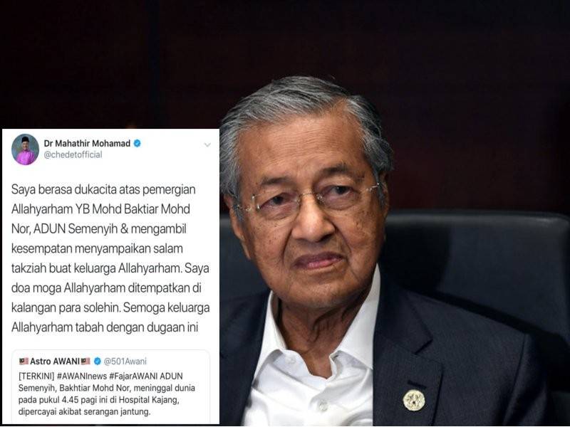 Paparan Twitter Dr Mahathir.
