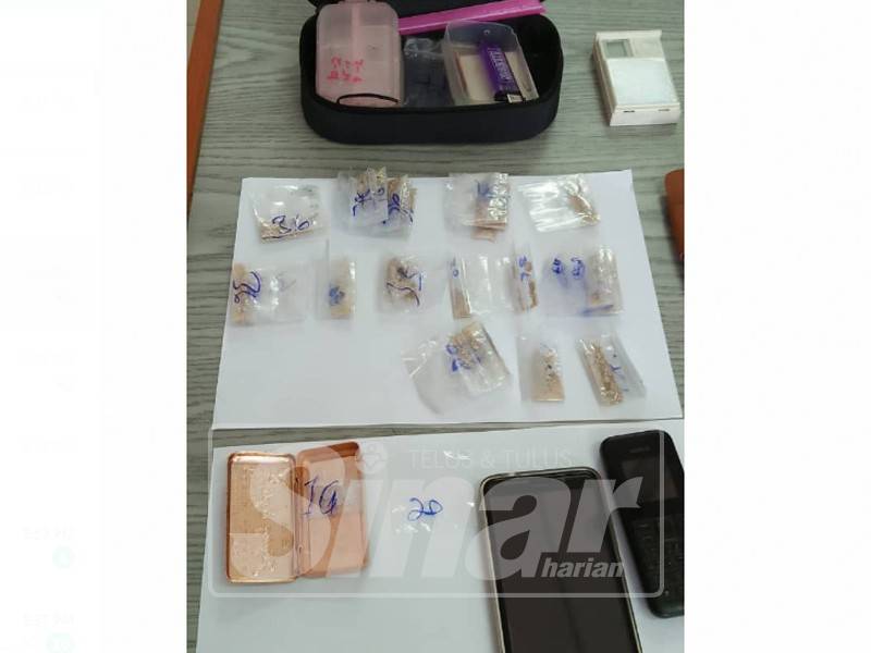 Sebahagian dadah dirampas.