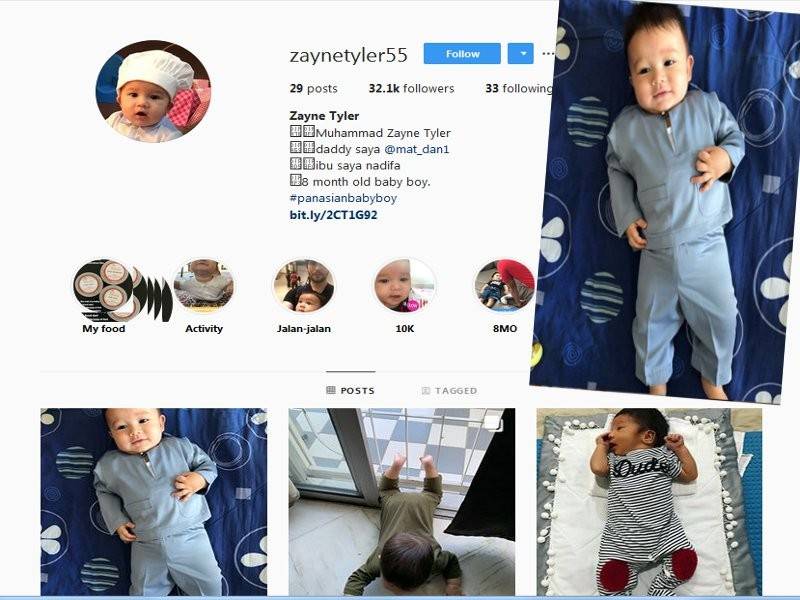 Gambar-gambar dimuat naik di Instagram Muhammad Zayne Daniel James Tyler Zayne