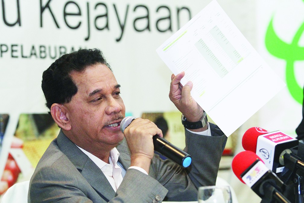 Zukri ketika sidang media mengenai isu Lembaga Tabung Haji di Kuala Lumpur, baru-baru ini.