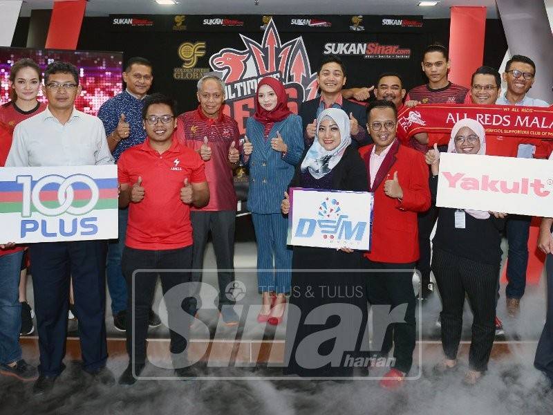 Penganjur dan penaja di Majlis Pelancaran Ultimate Reds Battle Fun Run 2019. - Foto: ROSLI TALIB