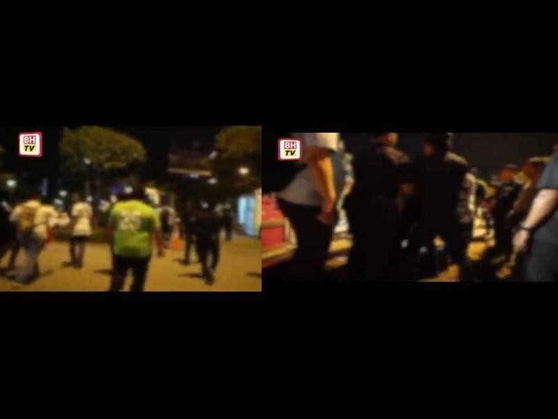 Paparan skrin video yang tular di media sosial.