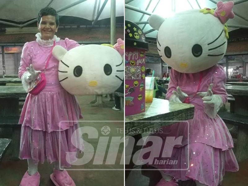 Idea untuk memakai maskot Hello Kitty muncul selepas memelihara 50 kucing jalanan di rumahnya.