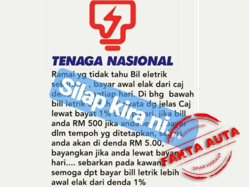 Contoh Surat Rayuan Pengurangan Bayaran Denda Tnb