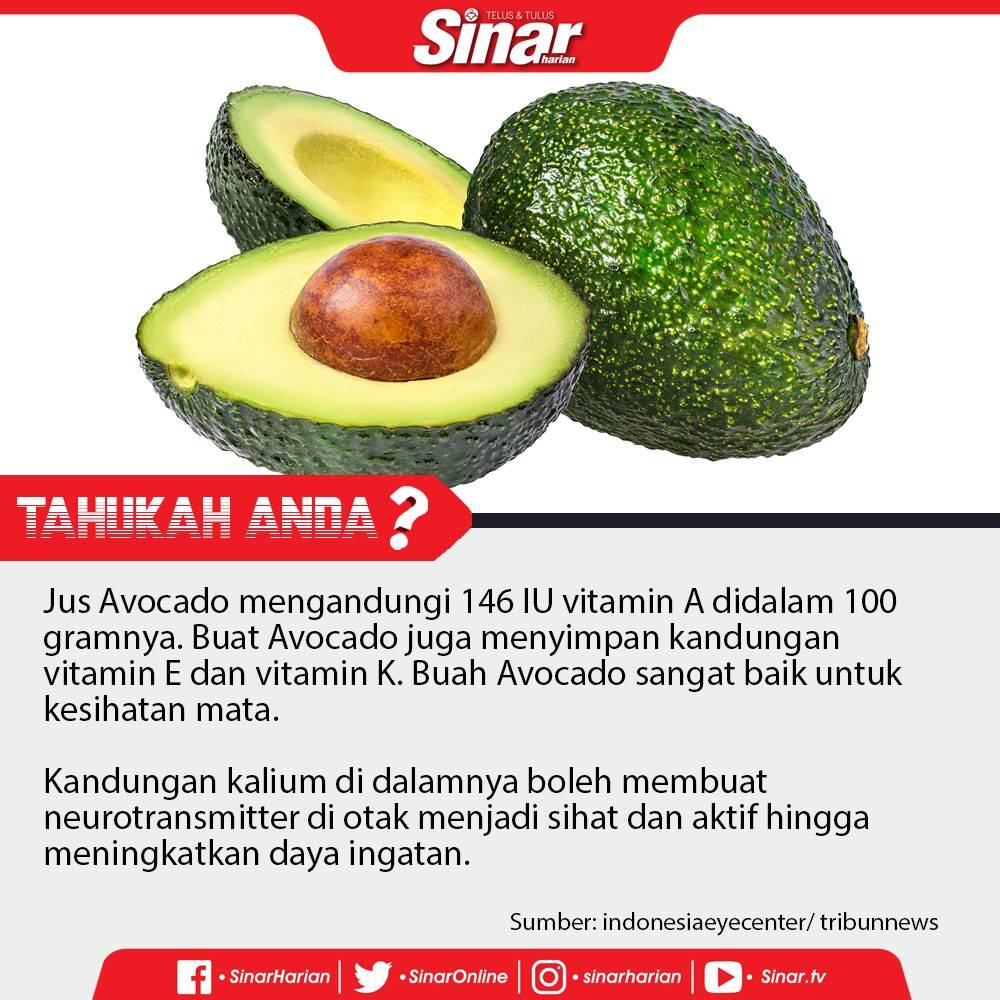 Tahukah anda jus Avocado sangat berkhasiat