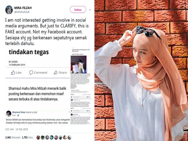 Twitter Mira Filzah
