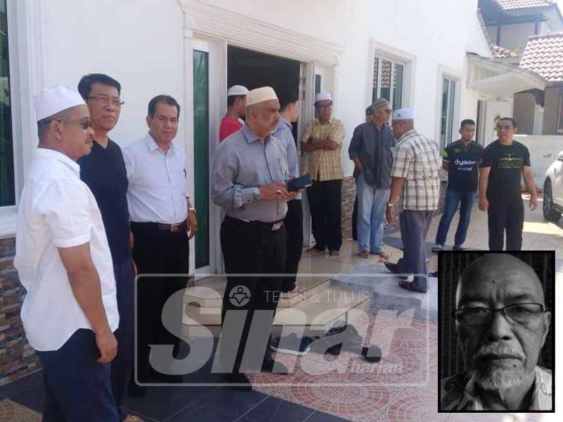 Shafruddin (empat, kiri) turut hadir memberikan penghormatan terakhir. (Gambar kecil: Abdul Rahim)