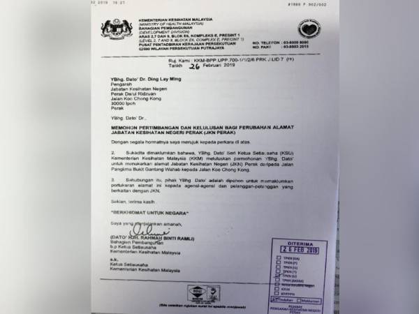 Henti sebar maklumat palsu MB Perak
