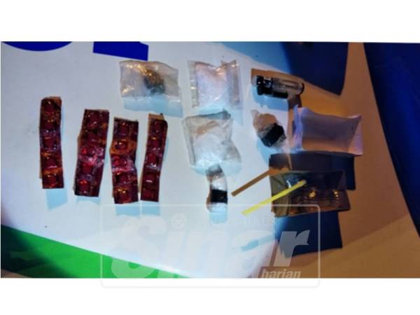 Dadah yang ditemui dan dirampas polis.
