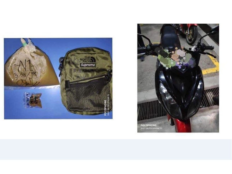 Dadah jenis heroin dan air ketum yang dirampas.