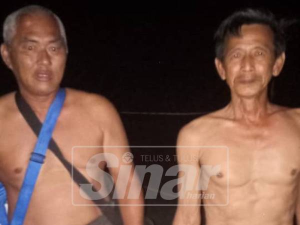 Tekong dan kru yang berjaya selamatkan diri.