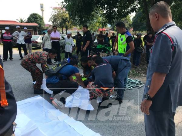 Dua sahabat ditemui lemas ketika mandi di Sungai Pinji, hari ini.