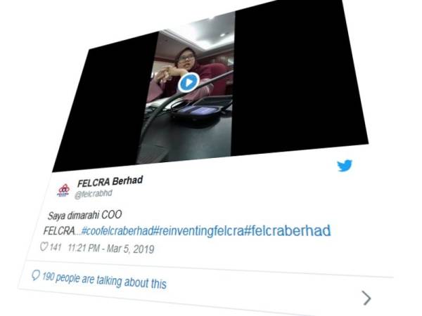 Foto:Twitter Felcra Bhd