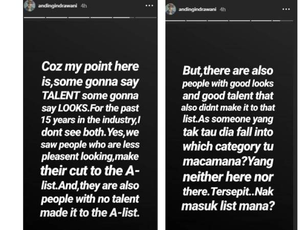 Coretan di Insta Story Anding