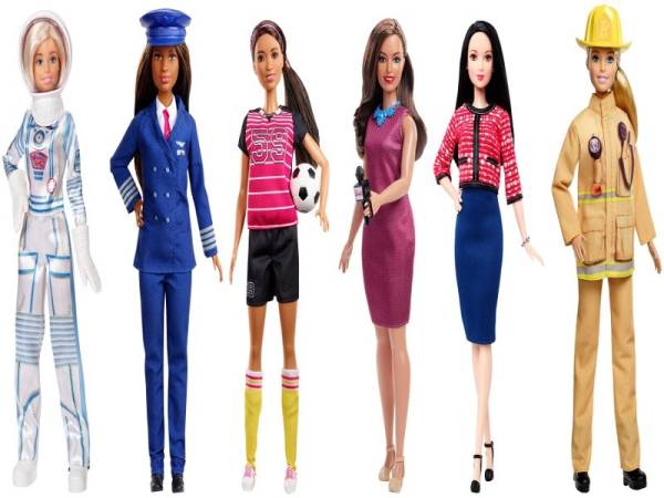 Barbie dalam pelbagai profesion.