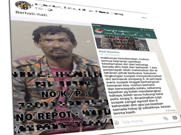 Hebahan seorang lelaki melarikan diri dari van AADK ketika dihantar ke Pusat Pemulihan Penagihan Narkotik, Batu Kurau mula tular sejak semalam.