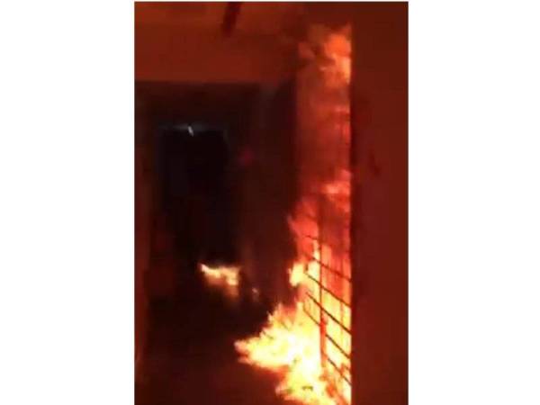 Kebakaran yang berlaku dalam kejadian berkenaan