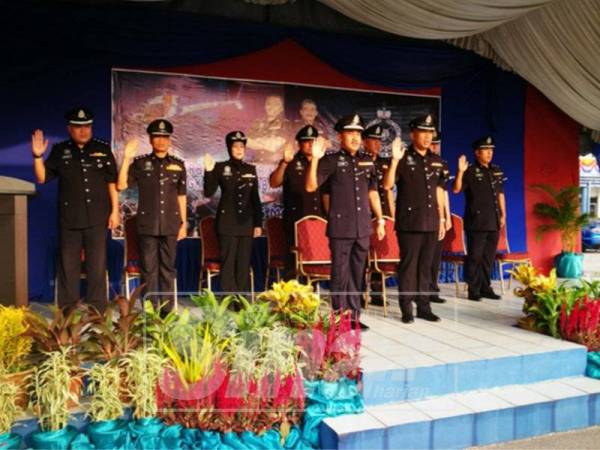 Bacaan ikrar sempena Sambutan Hari Polis ke-212 peringkat Daerah Kuala Muda.