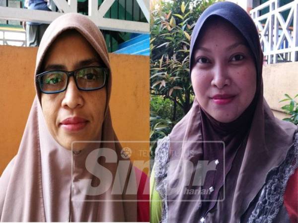  Umi Kalshum (kiri) dan Mahani. 