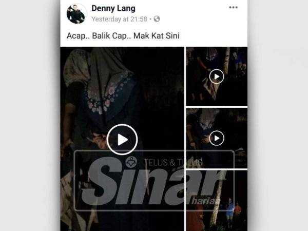 Video pencarian di sekitar Gua Tempurung yang dikongsi Mohd Zahiruddin di Facebook.