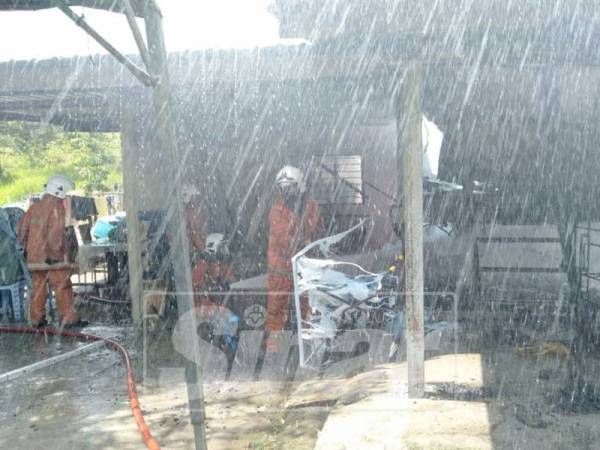 Keadaan di lokasi kejadian.