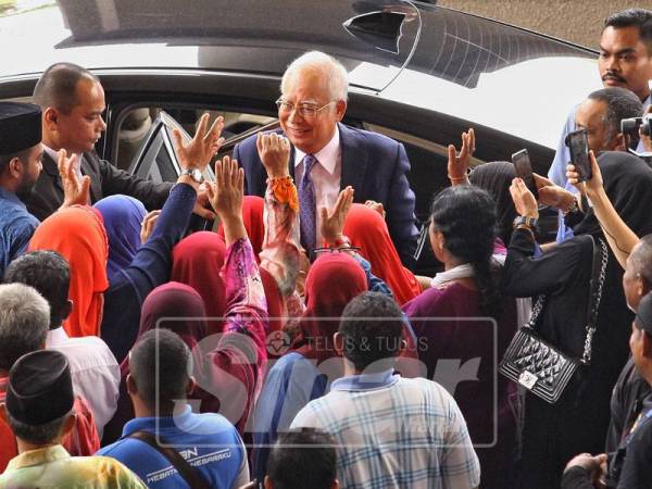 Bekas Perdana Menteri Datuk Seri Najib Tun Razak hadir ke Mahkamah Tinggi Kuala Lumpur jam 2petang bagi perbicaraan melibatkan dana SRC International Sdn Bhd. - Foto:ZAHID IZZANI