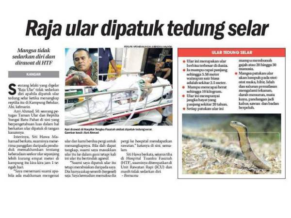 Laporan Sinar Harian pada 8 April lalu.
