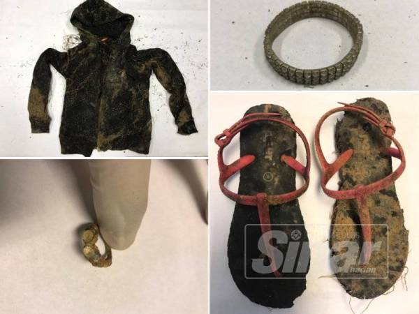 Antara barangan yang ditemukan di kawasan hutan di Uniten.