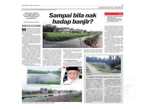 Laporan Sinar Harian sebelum ini mengenai masalah banjir kilat di kawasan Kampung Titi Hitam.