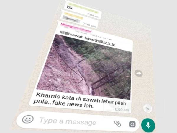 Gambar sama turut tular mengatakan lokasi di Kuala Pilah selain di Jempol.