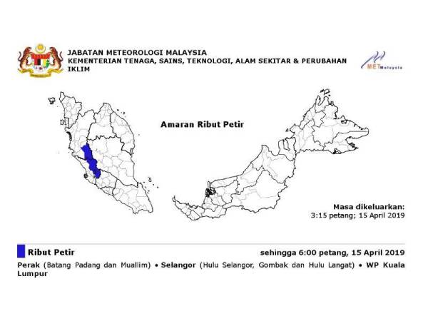 Cuaca klang ramalan Banjir KL,