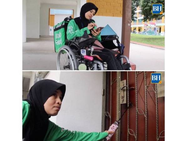 Antara cabarannya sebagai penghantar makanan adalah memastikan makanan cepat sampai kepada pelanggan. - Foto Berita Harian Singapura