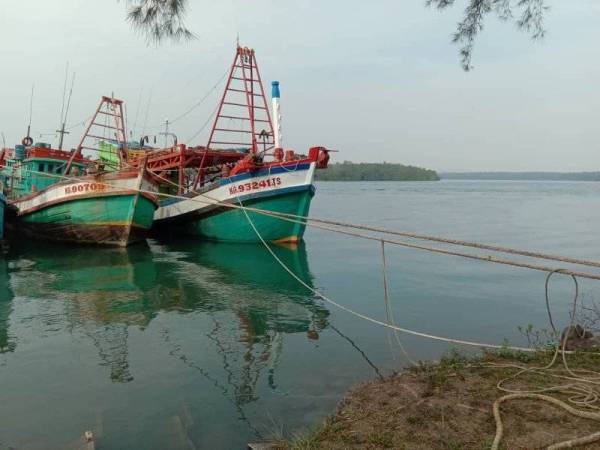 Bot nelayan Vietnam yang ditahan.