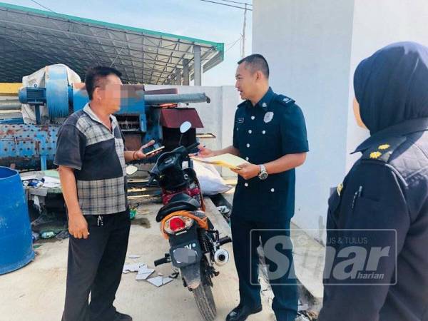 Kilang disita akibat beroperasi tanpa lesen.