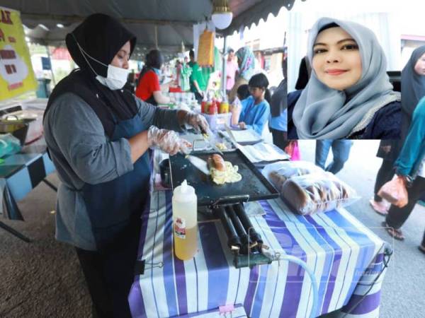 Peniaga bazar Ramadan di tapak lama Taman Indera Sempurna. (Gambar kecil: Nor Kamawati Kamal)