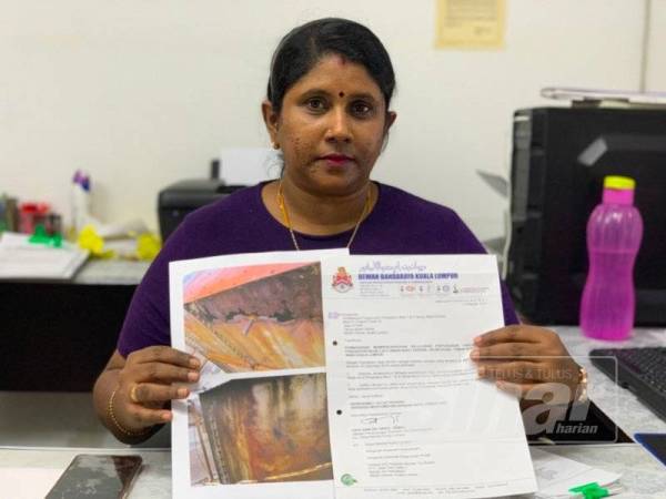 Kanageswari menunjukkan surat maklum balas DBKL pada Februari lalu menyatakan permohonan mereka tidak dapat dipertimbangkan.