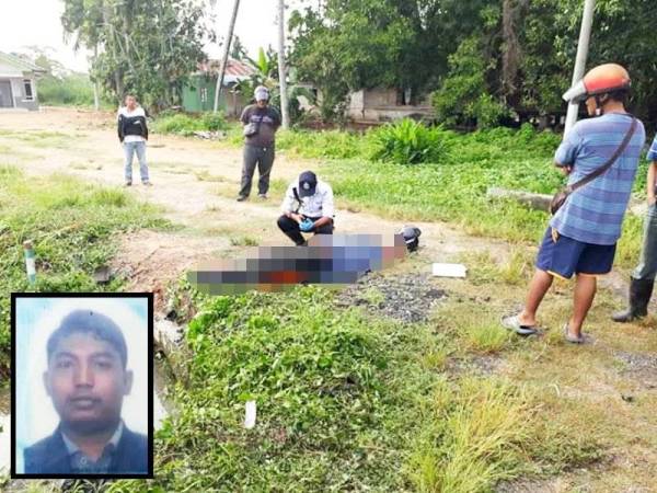 Gambar mangsa yang cedera parah dan meninggal dunia di tempat kejadian tular dalam media sosial sejak pagi tadi. (Gambar kecil: Muhammad Afiq)