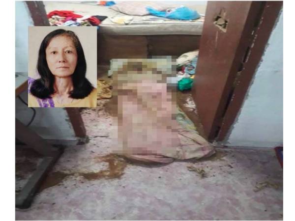 Gambar mayat wanita berkenaan yang sudah menjadi rangka mula tular di laman sosial Facebook, semalam.Gambar kecil:Tey Kok Eng 
