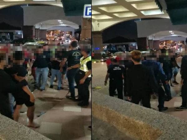 Pergaduhan tersebut berlaku di hadapan sebuah hotel di bandar raya ini, 19 Mei lalu.