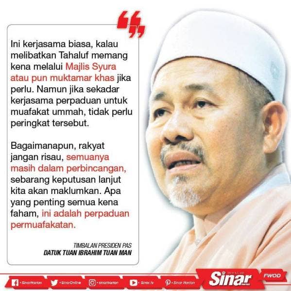 Pas akan bincang piagam dengan UMNO: Tuan Ibrahim